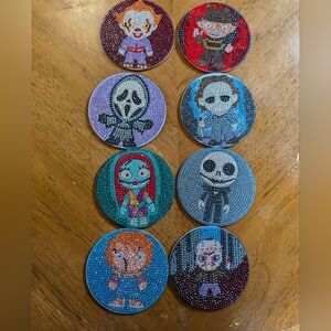 Diamond Painting Halloween character coasters